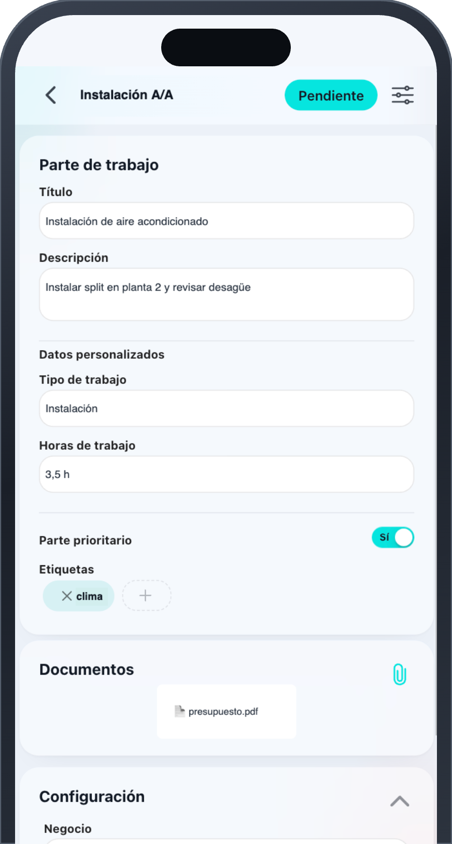 app partes de trabajo